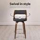 Chair with 4x bar stools swivel chairs