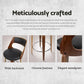 Leather 65cm chair with seat back and support frame