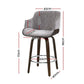 Bar stools swivel with velvet padded