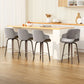 Wooden 4x bar stools swivel with velvet padded