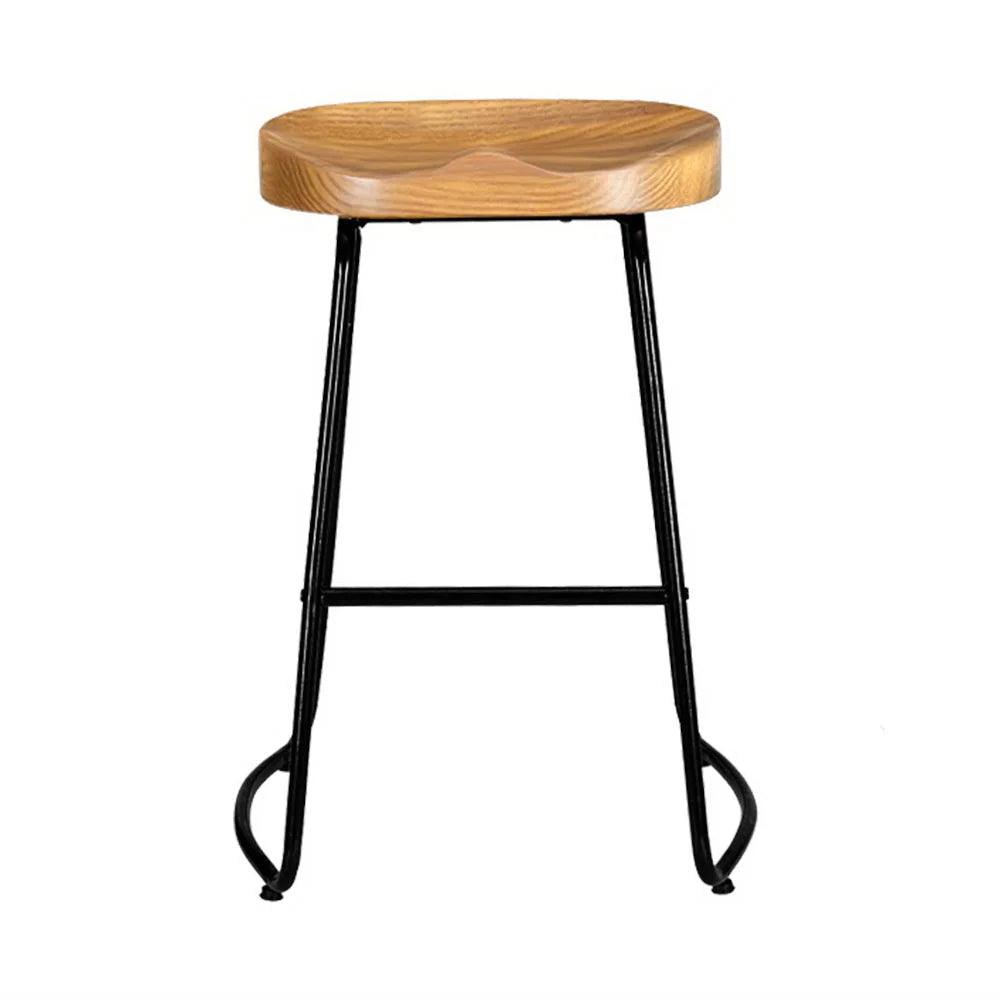 Artiss 4x Bar Stools Tractor Seat 65cm Wooden - Furniture >