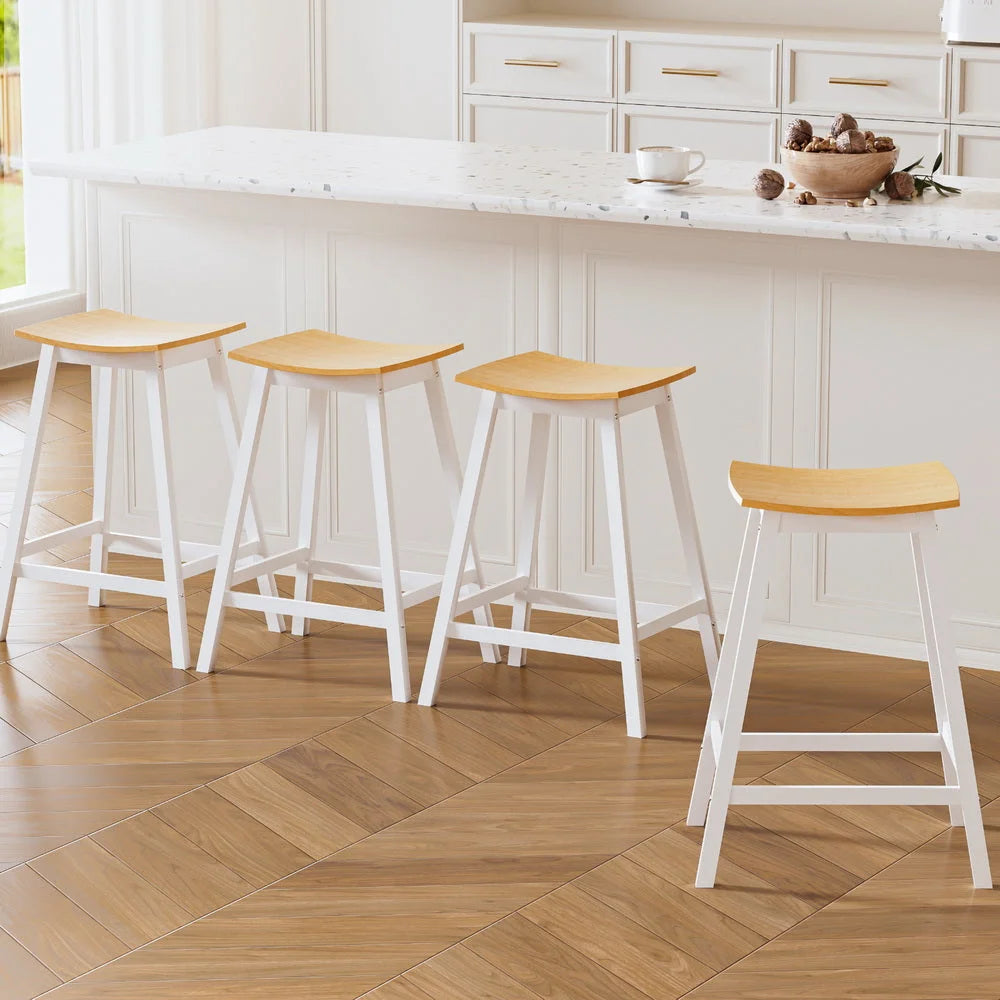 Artiss 4x Bar Stools Wooden Chairs Oak - Furniture > Bar