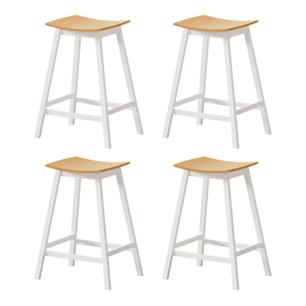 Artiss 4x Bar Stools Wooden Chairs Oak - Furniture > Bar
