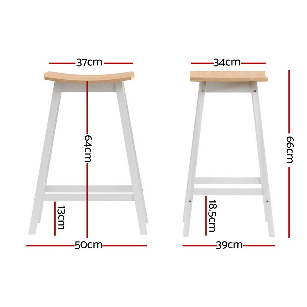 Artiss 4x Bar Stools Wooden Chairs Oak - Furniture > Bar