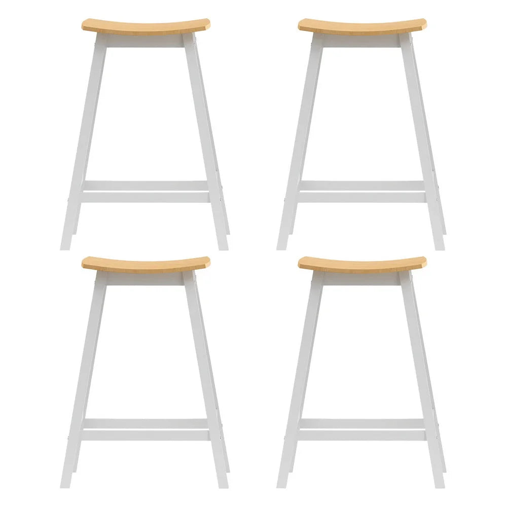 Artiss 4x Bar Stools Wooden Chairs Oak - Furniture > Bar