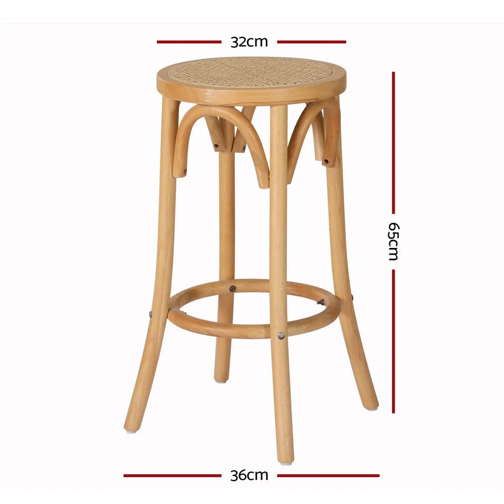 Set Of Four Bar Stoosl Rattan