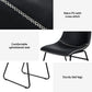 Dining chair with 4x chairs retro PU kitchen
