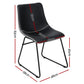 4x Dining Chairs Retro PU Leather Kitchen Lounge Cafe
