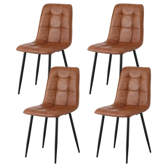 Artiss 4x Dining Chairs Retro PU Leather Kitchen Lounge
