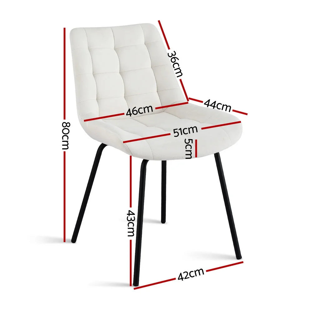 Beige 4x dining chair for dining room seating