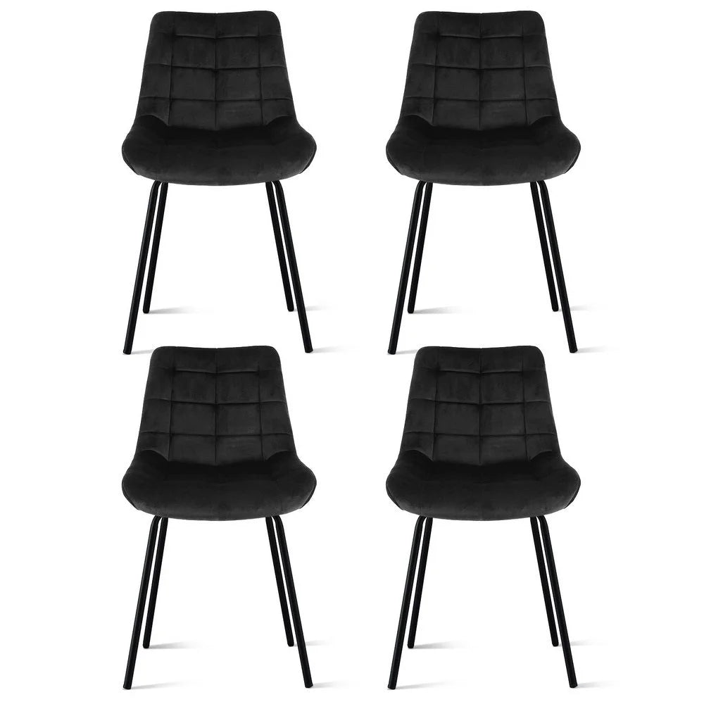 Black dining chair for dining room seating