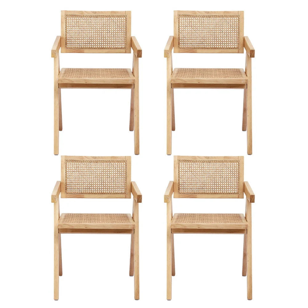 Dining chairs seat with 4x rubber seat and backrest