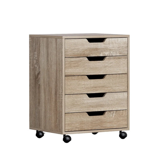 Artiss 5-Drawer Filing Cabinet Mobile Rolling Storage