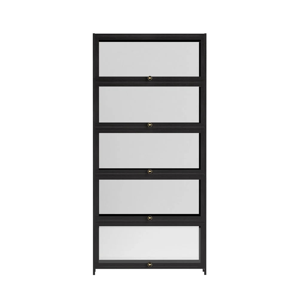 Artiss 5-Tier Display Cabinet Storage Bookshelf Clear Shelf