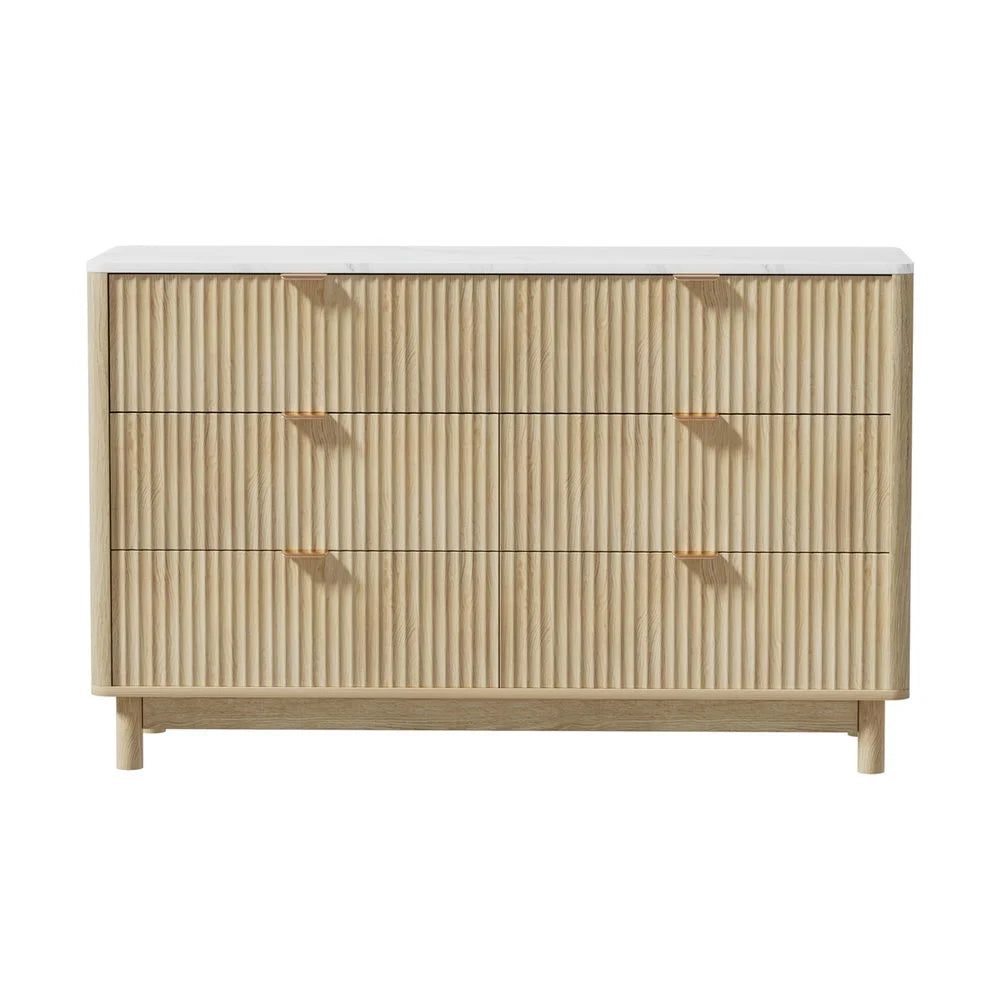 Artiss 6 Chest of Drawers Dresser Table Pine - Furniture >