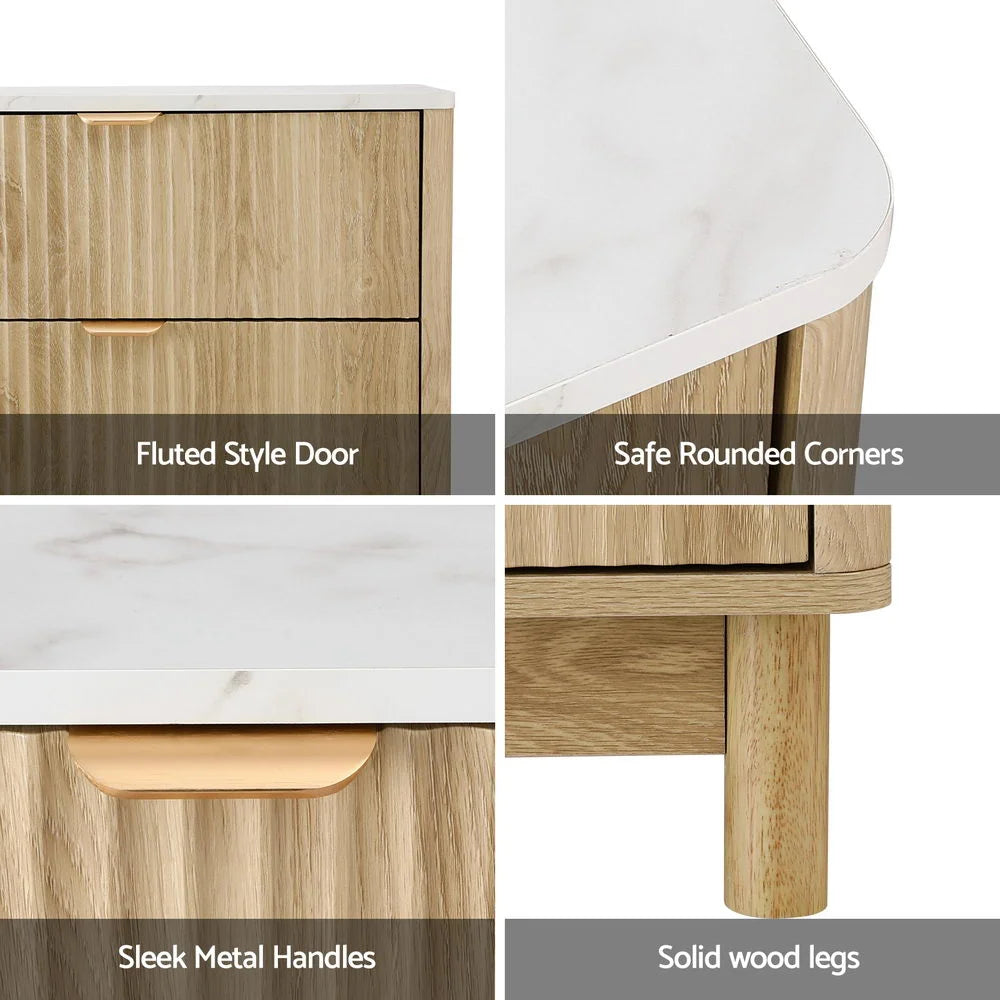 Artiss 6 Chest of Drawers Dresser Table Pine - Furniture >