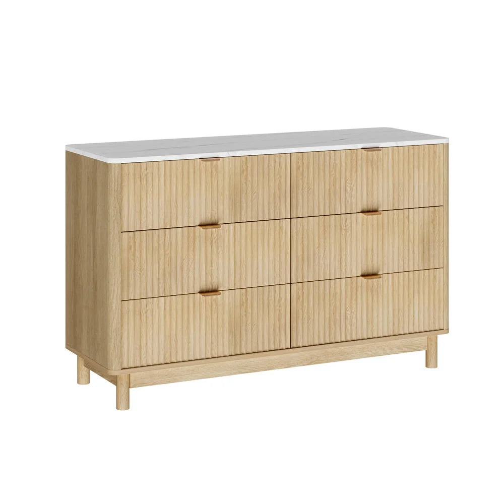 Artiss 6 Chest of Drawers Dresser Table Pine - Furniture >