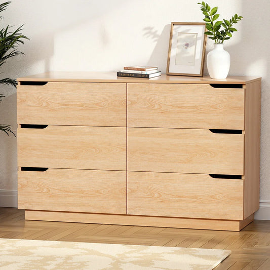 Artiss 6 Chest of Drawers Dresser Table Pine - Furniture >
