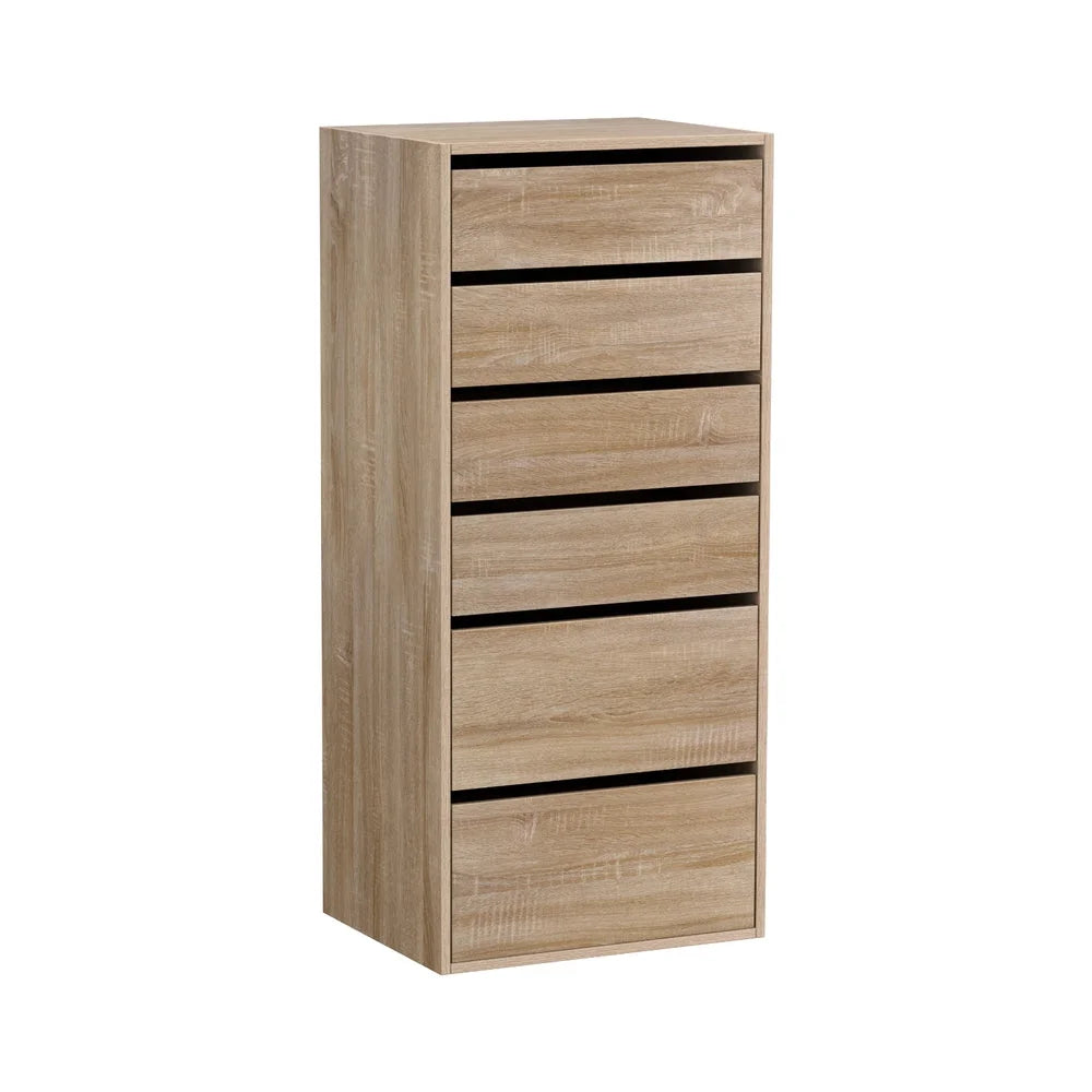 Artiss 6 Chest of Drawers Dresser Tallboy Pine - Furniture