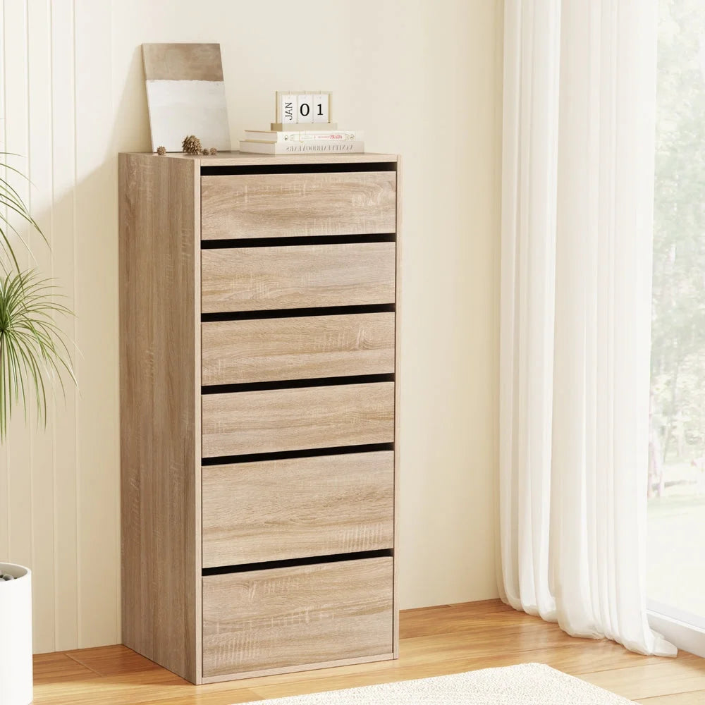 Artiss 6 Chest of Drawers Dresser Tallboy Pine - Furniture