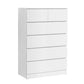 Artiss 6 Chest of Drawers - PEPE White - Furniture >