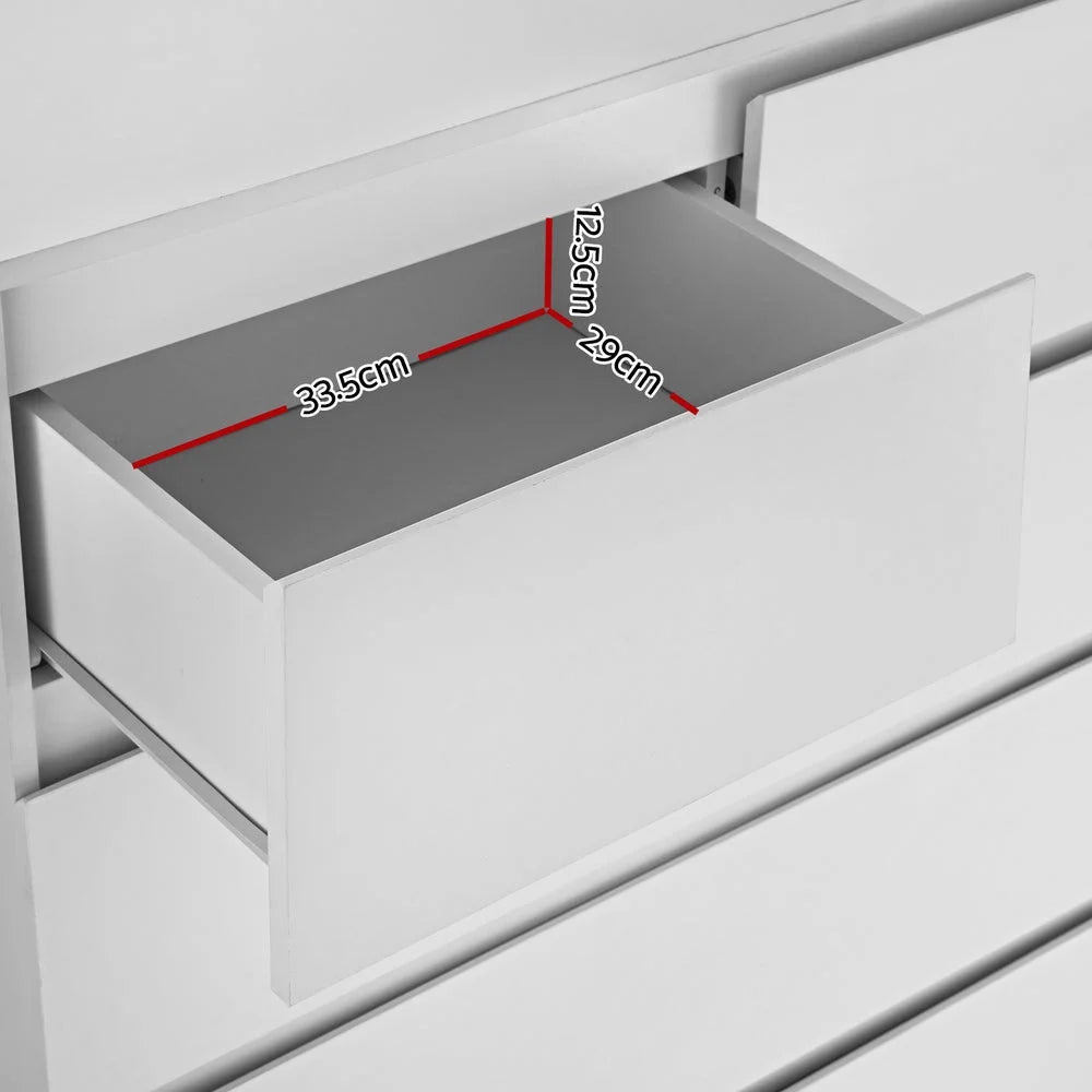Artiss 6 Chest of Drawers - PEPE White - Furniture >