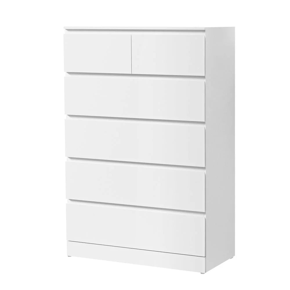 Artiss 6 Chest of Drawers - PEPE White - Furniture >