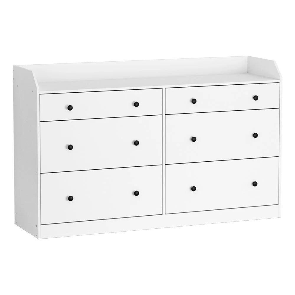 Artiss 6 Chest of Drawers - PETE White - Furniture >
