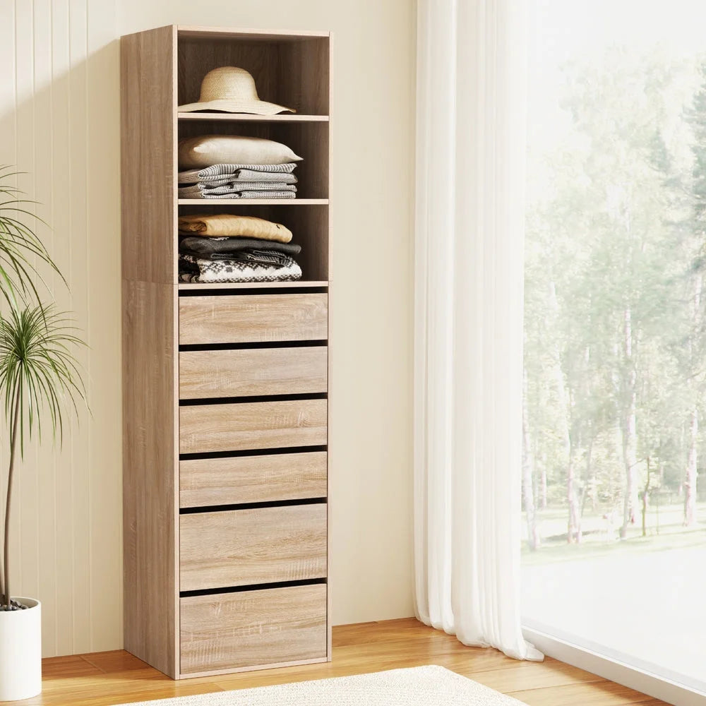 Artiss 6 Chest of Drawers Tallboy Cabinet Pine - Furniture
