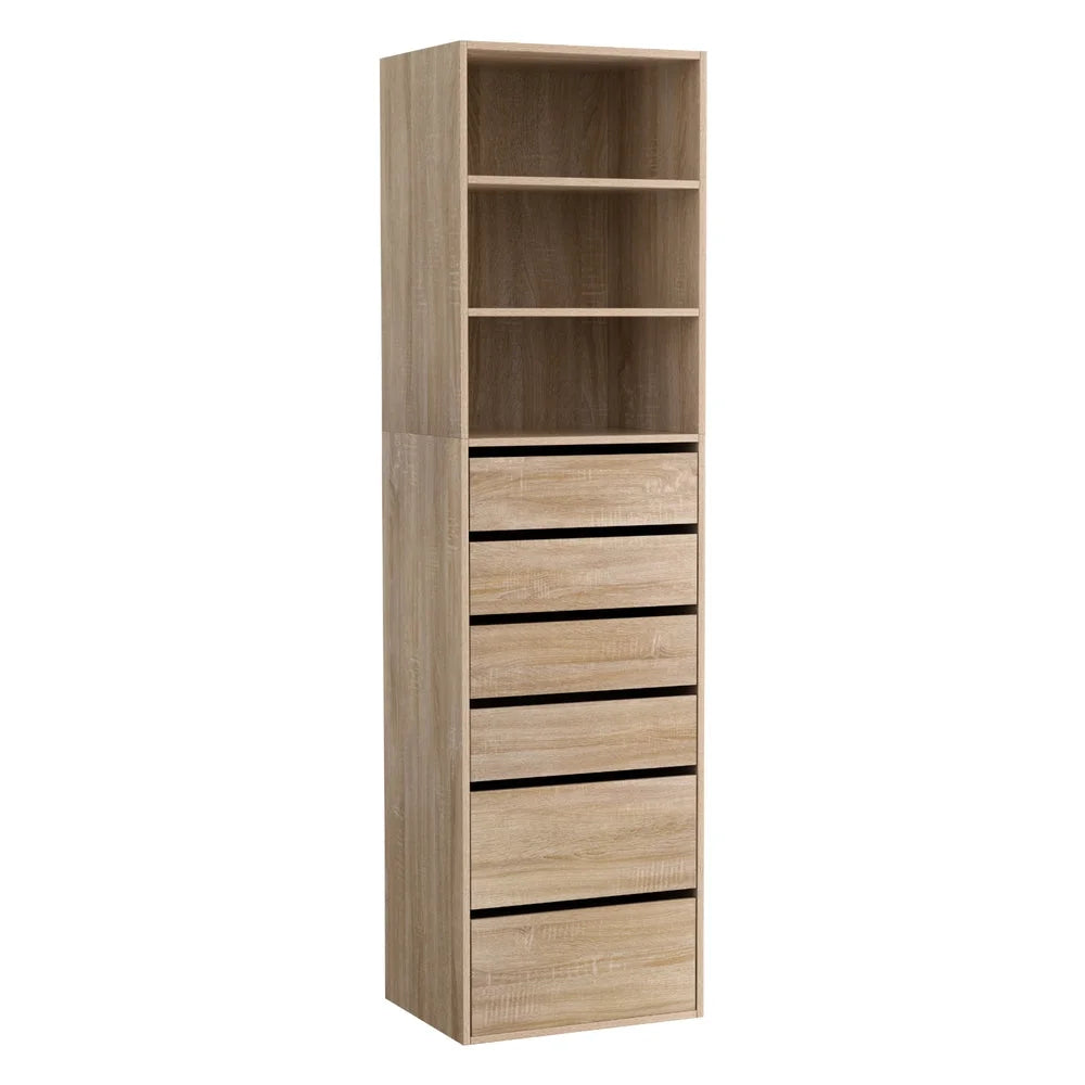 6 cabinet with chest drawers tallboy pine