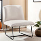 Chair with armchair cross leg accent