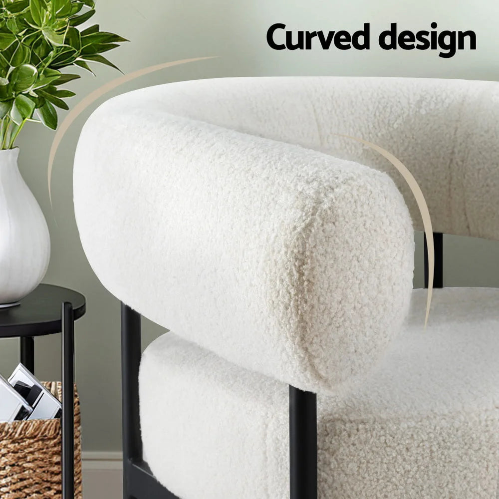 Armchair accent chair curved chair