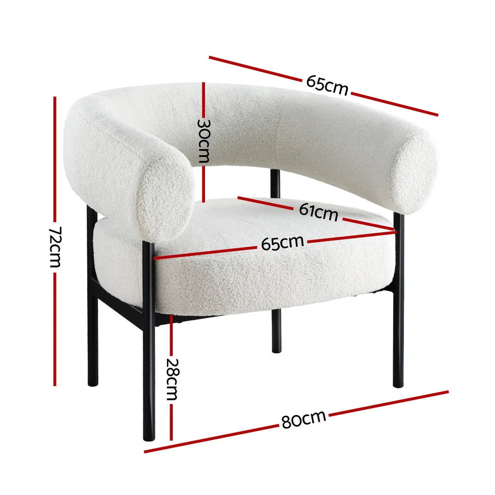 White chair with seat back and support frame