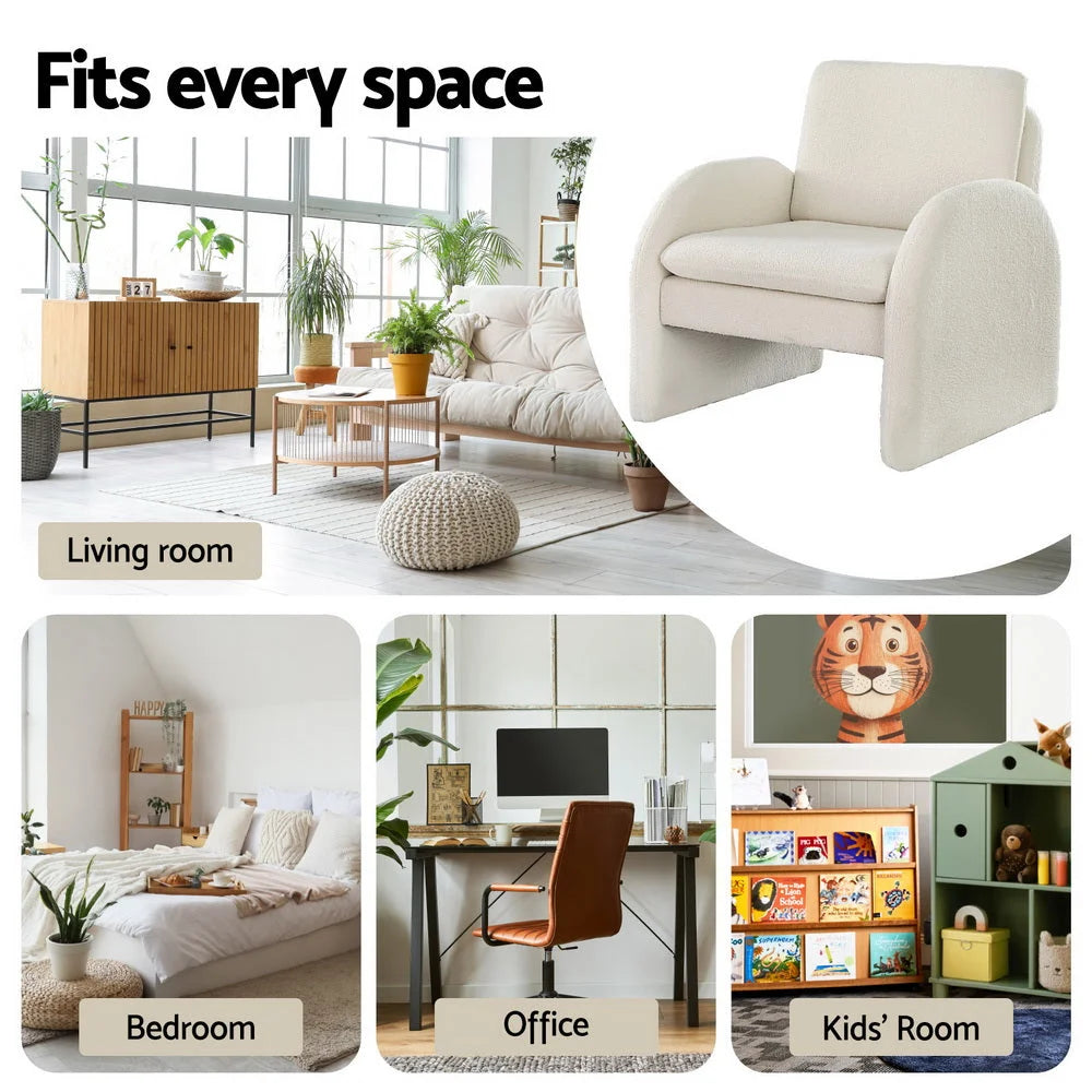 Armchair Accent Chair Lounge Tub Sofa Couch Curved