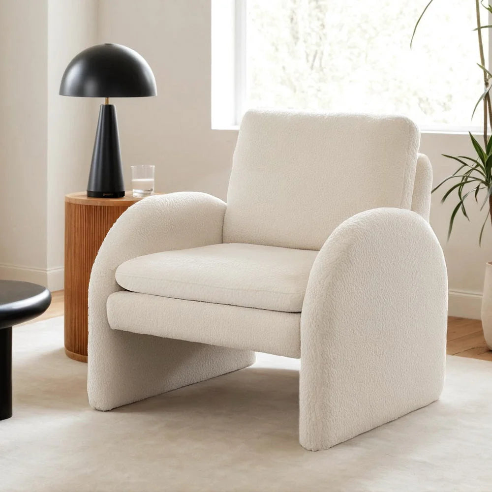 Artiss Armchair Accent Chair Lounge Tub Sofa Couch Curved