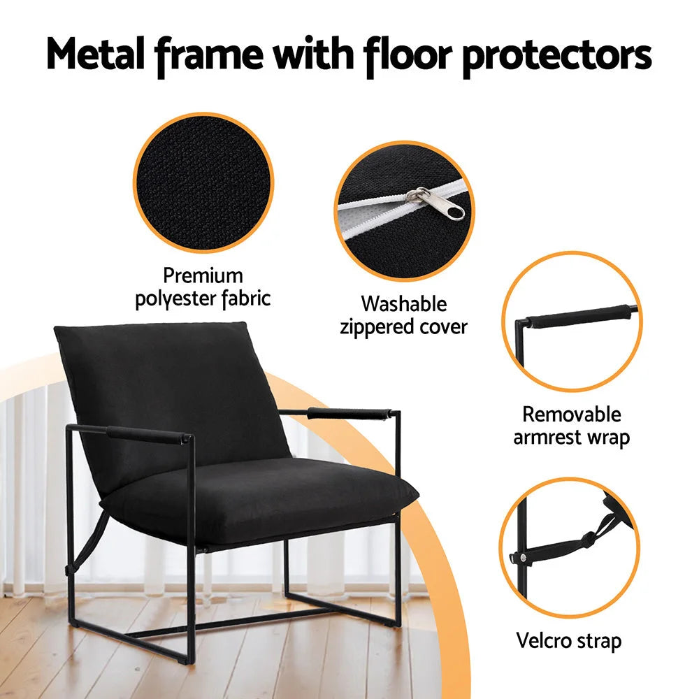 Chair with armchair lounge sling bar stools