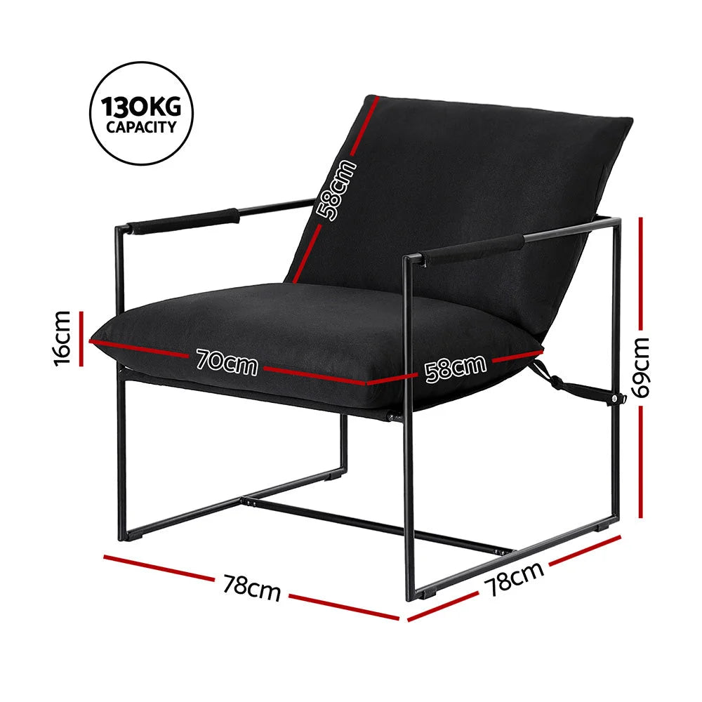 Chair with armchair lounge sling bar