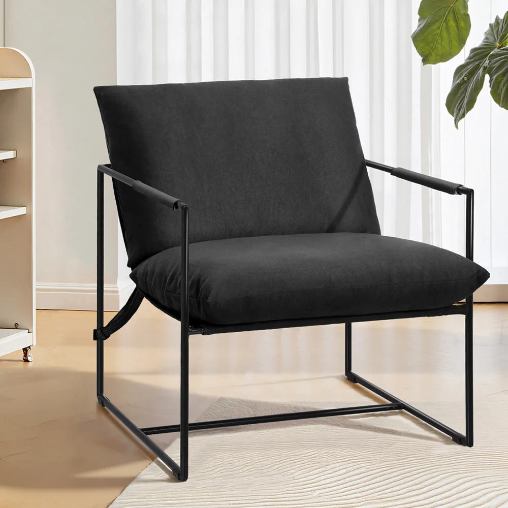 Black chair with surface detail shown