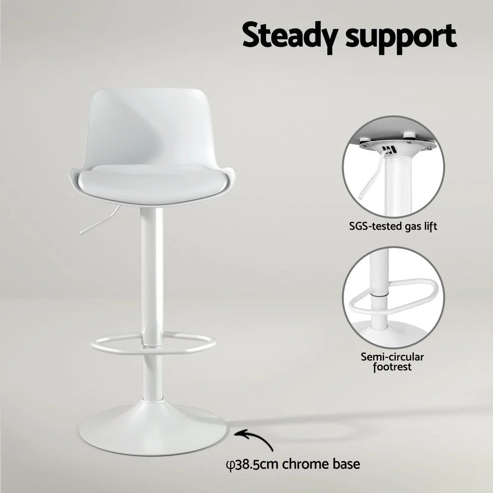 Artiss Bar Stools Kitchen Swivel Gas Lift Stool Leather