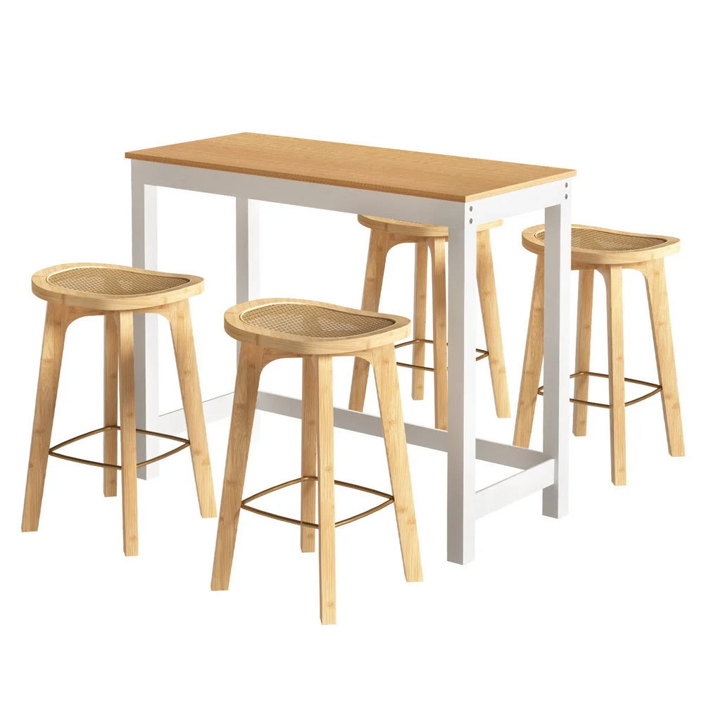 Artiss Bar Table and Stools Set Dining Desk Kitchen Chairs