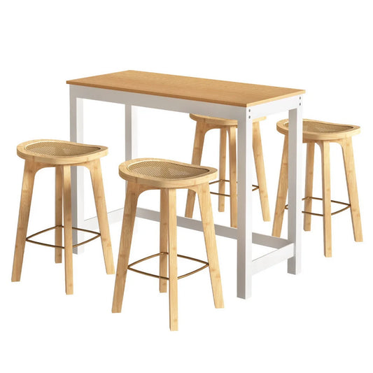 Artiss Bar Table and Stools Set Dining Desk Kitchen Chairs