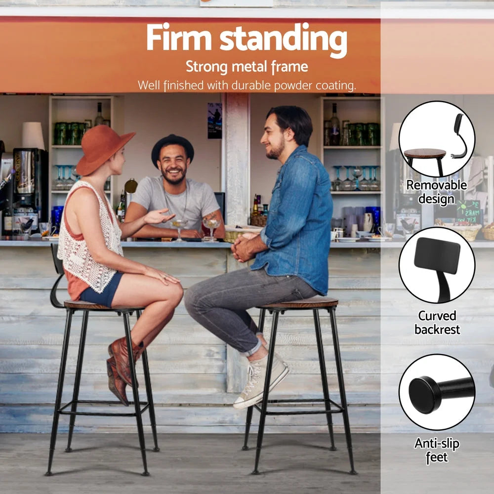 Artiss Bar Table and Stools Set Dining Desk Kitchen Chairs