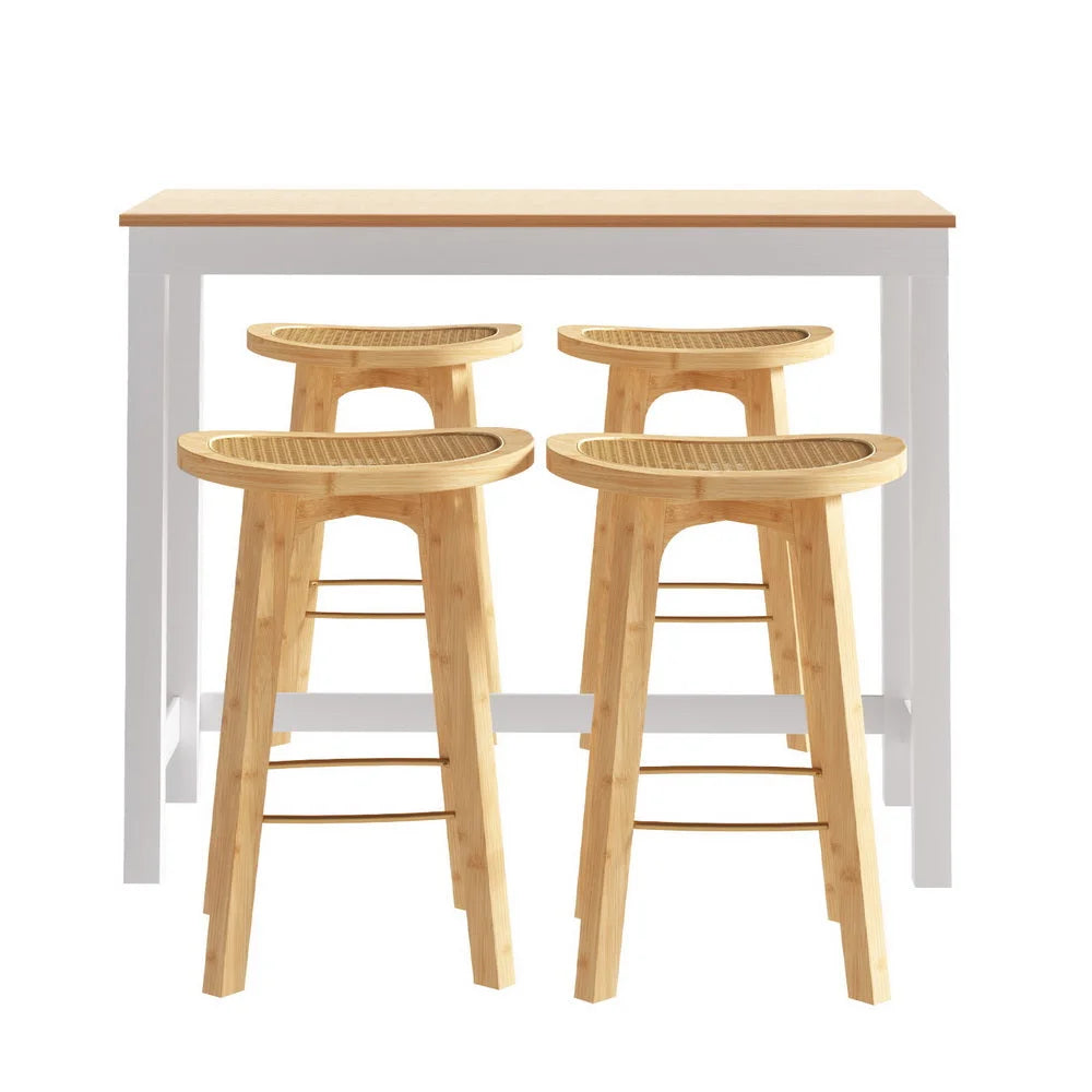 Artiss Bar Table and Stools Set Dining Desk Kitchen Chairs