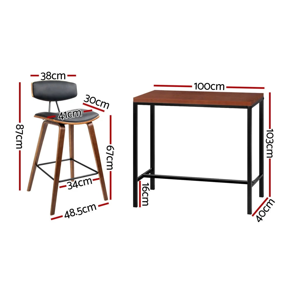 Bar Table and Stools Set Dining