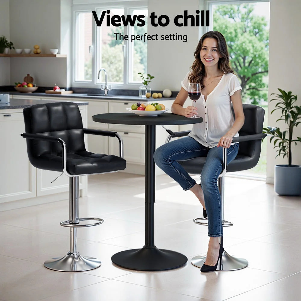 Artiss Bar Table and Stools Set Dining Desk Kitchen Chairs