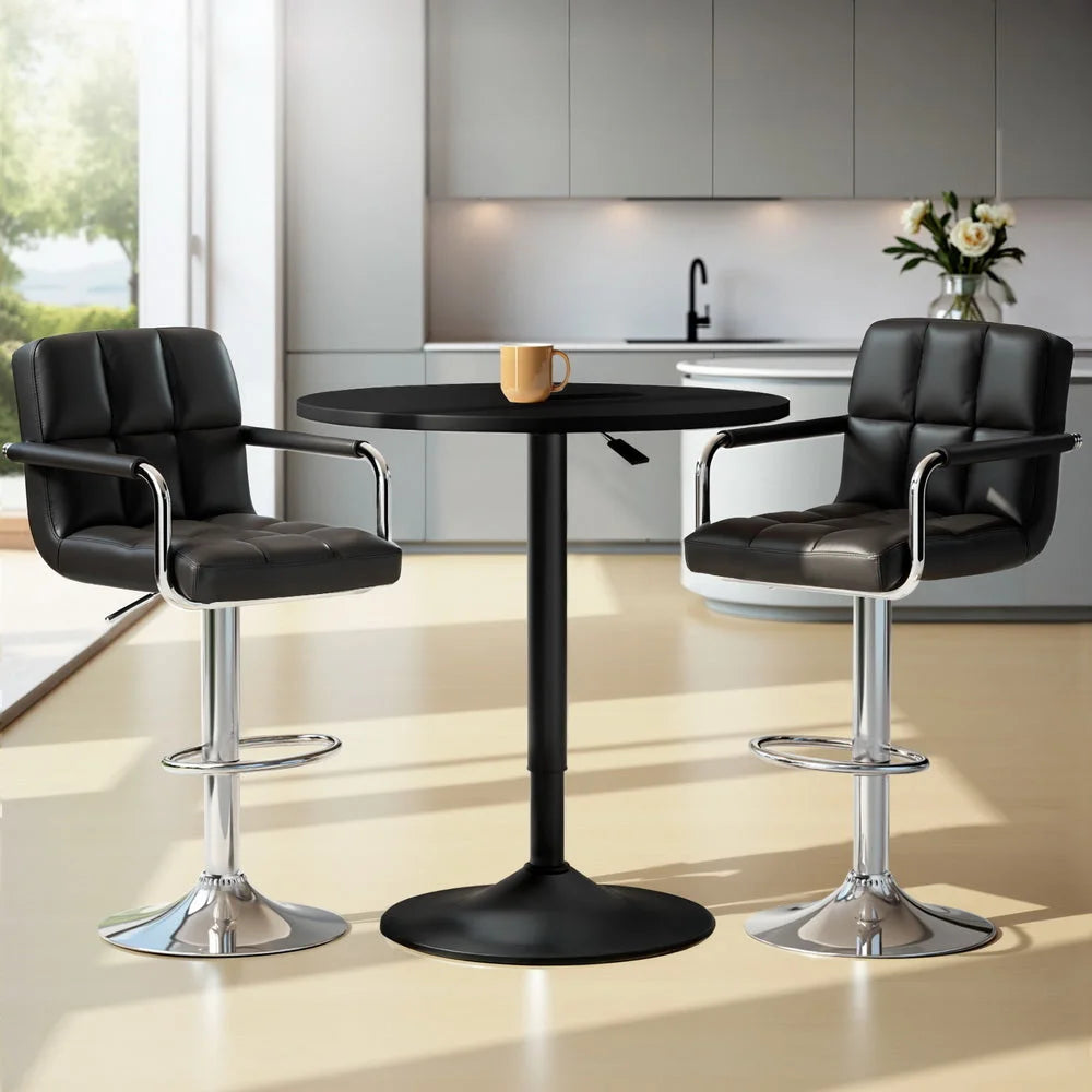 Artiss Bar Table and Stools Set Dining Desk Kitchen Chairs