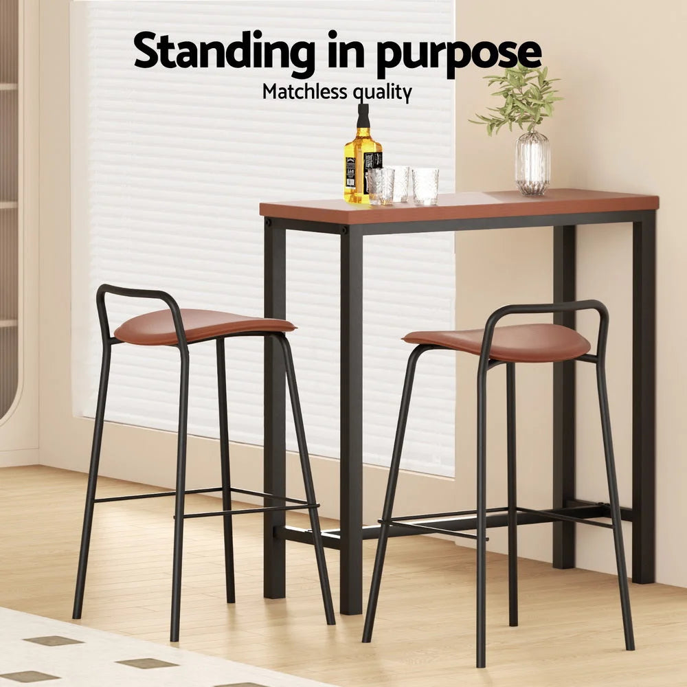 Artiss Bar Table and Stools Set Dining Desk Kitchen Chairs