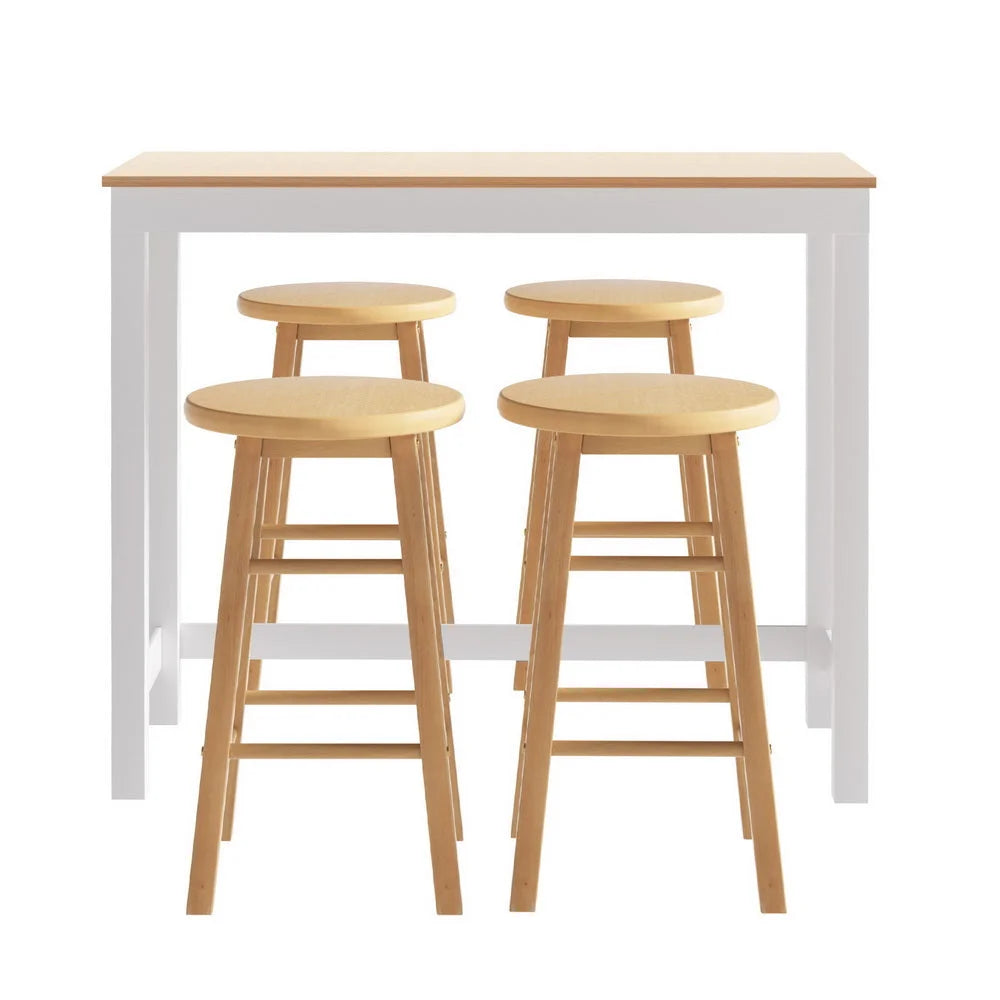 Artiss Bar Table and Stools Set Dining Desk Kitchen Chairs