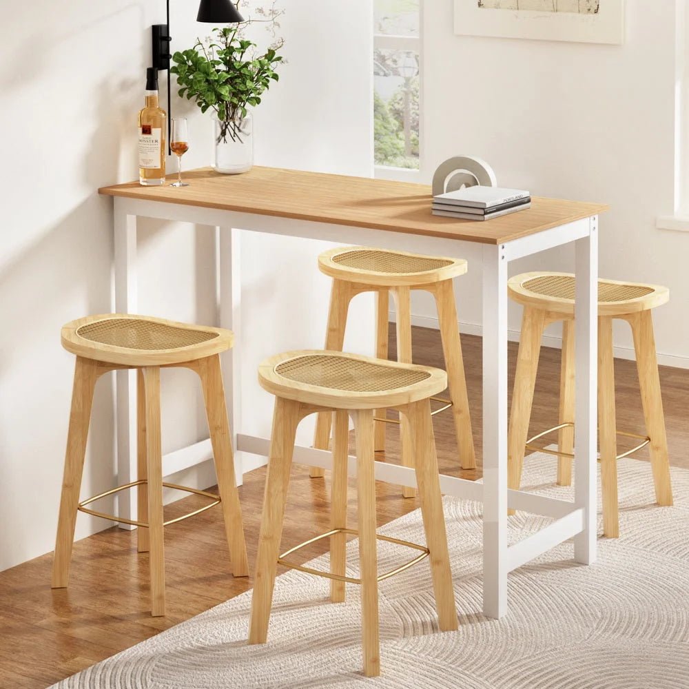 Artiss Bar Table and Stools Set Dining Desk Kitchen Chairs