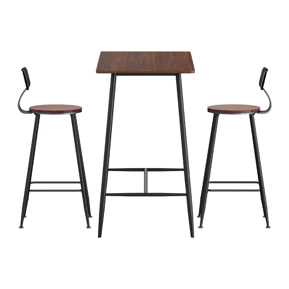 Artiss Bar Table and Stools Set Dining Desk Kitchen Chairs